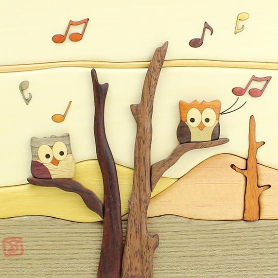 カムイフクロウ掛け時計【コタン・クル・カムイ】