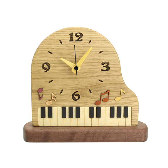 寄せ木ピアノ置時計 - 世界の音楽ギフトショップ レオノーレ