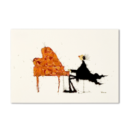 ポストカード　マイケルフェルナー　ピアノと音楽の色