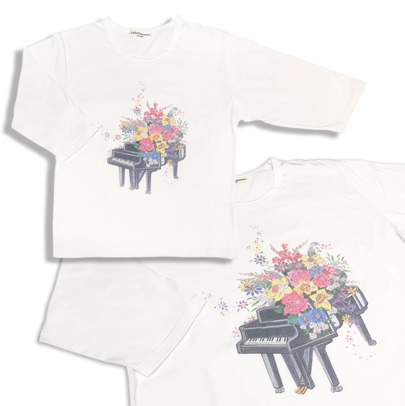 新立体プリントtシャツ 白 ピアノ 世界の音楽ギフトショップ レオノーレ 新立体プリントtシャツ 白 ピアノ 世界の音楽ギフトショップ レオノーレ