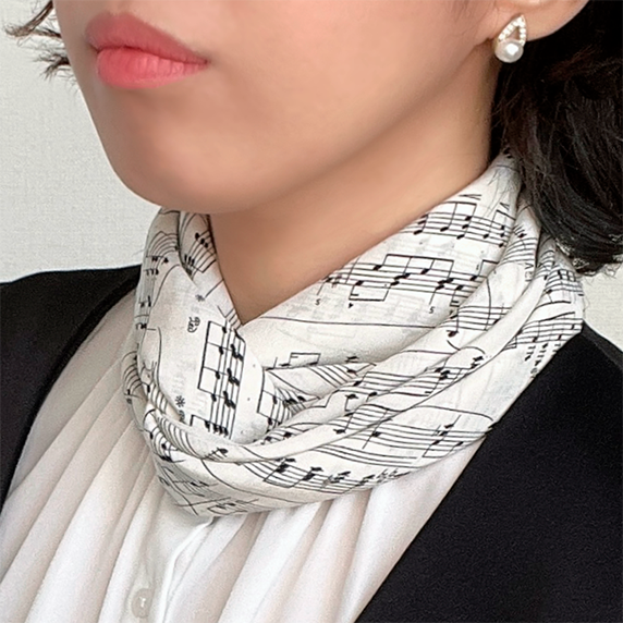 ショパン　シルクスカーフ（90×90） - 世界の音楽ギフトショップ レオノーレ