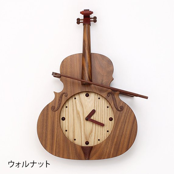ヴァイオリン木製振子時計 - 世界の音楽ギフトショップ レオノーレ
