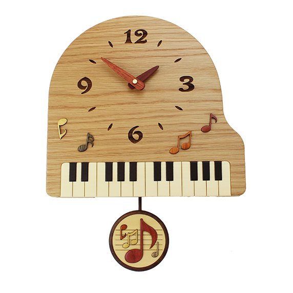 寄せ木振り子時計 ピアノ - 世界の音楽ギフトショップ レオノーレ
