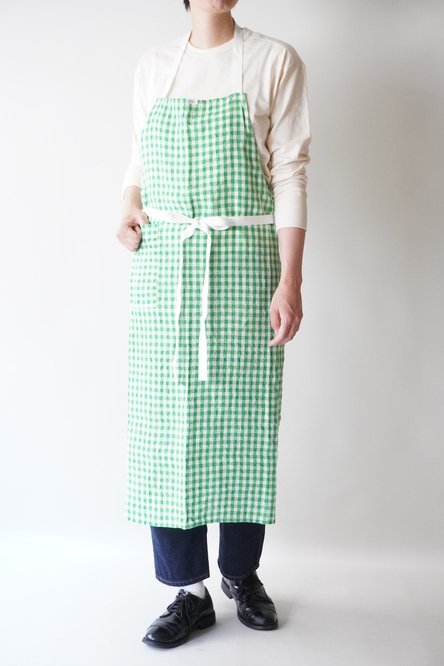 【R&D.M.Co-】GINGHAM CHECK APRON - store room online shop｜ストアルーム