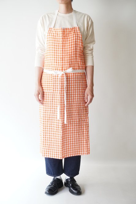 【R&D.M.Co-】GINGHAM CHECK APRON - store room online shop｜ストアルーム