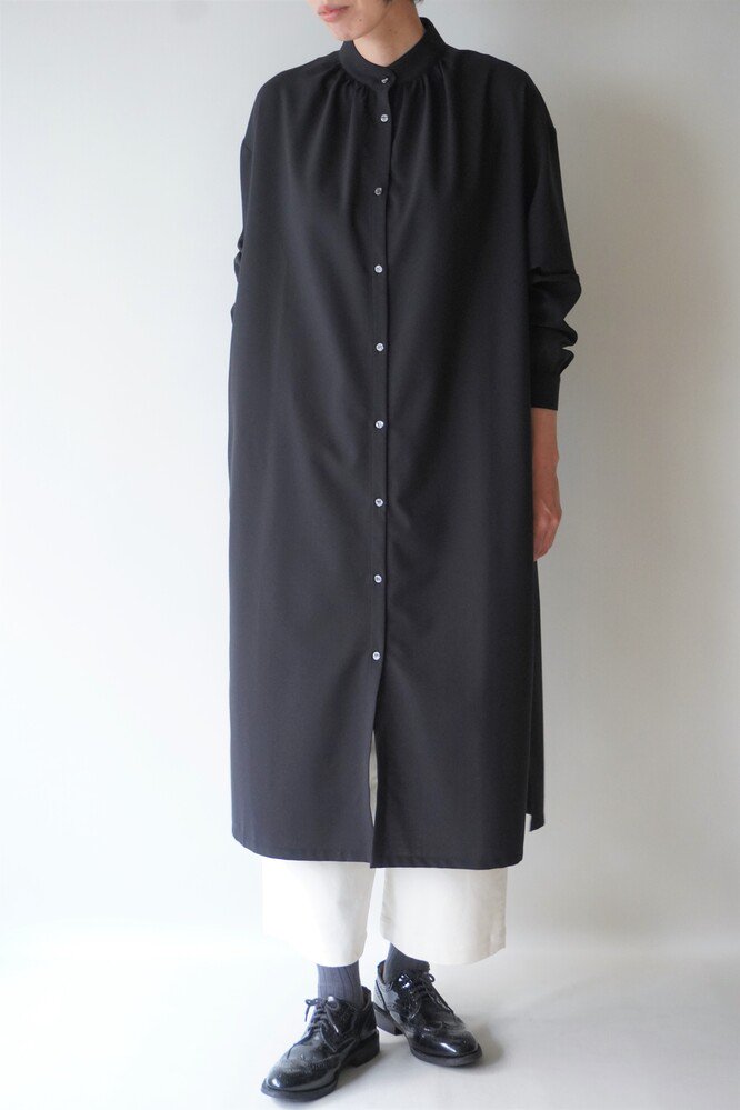 【Honnete】Long SLV GATHER ONE-PIECE - store room online shop｜ストアルーム