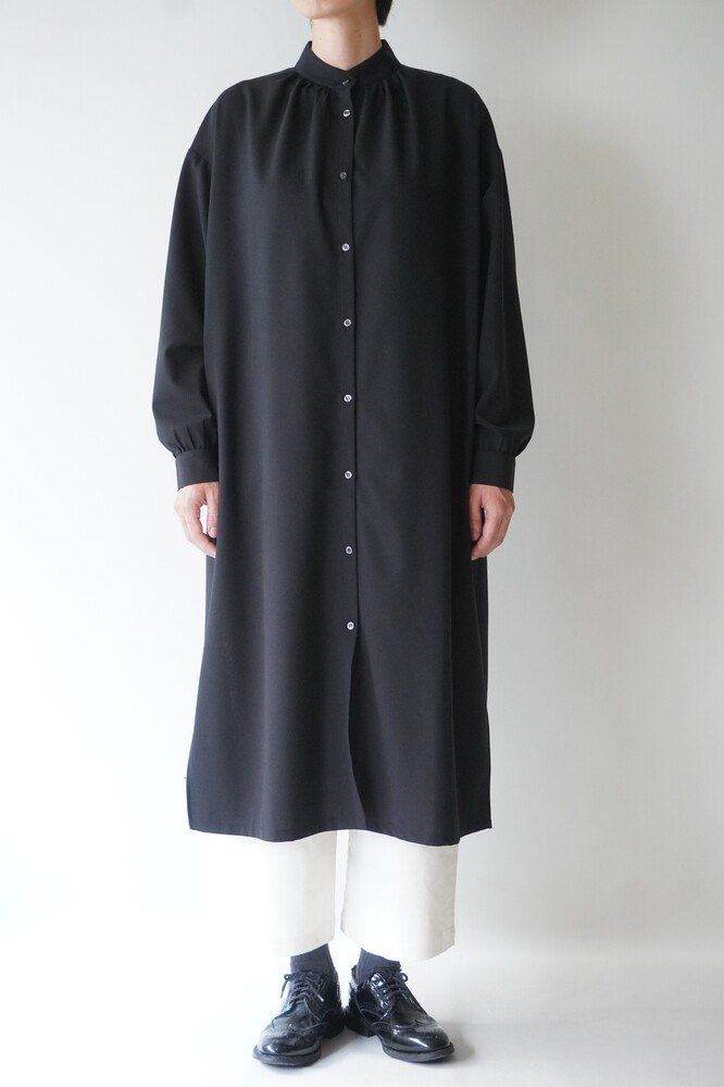 【Honnete】Long SLV GATHER ONE-PIECE - store room online shop｜ストアルーム