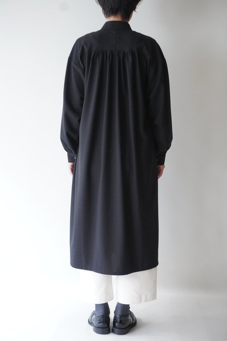 Honnete】Long SLV GATHER ONE-PIECE - store room online shop