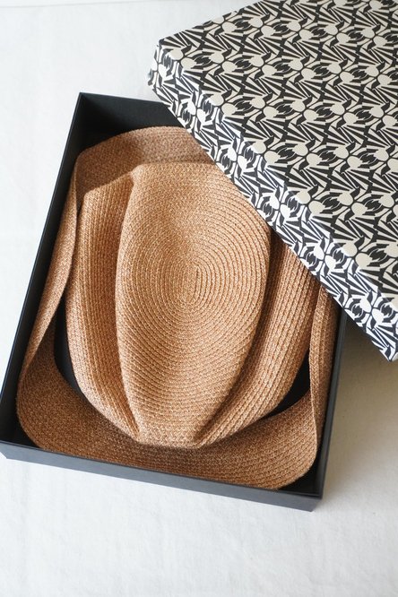 mature ha.】BOXED HAT paper abaca 5.5cm brim for men - store room