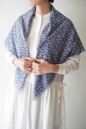 R&D.M.Co-OLD BLUE GAWZE SHAWL