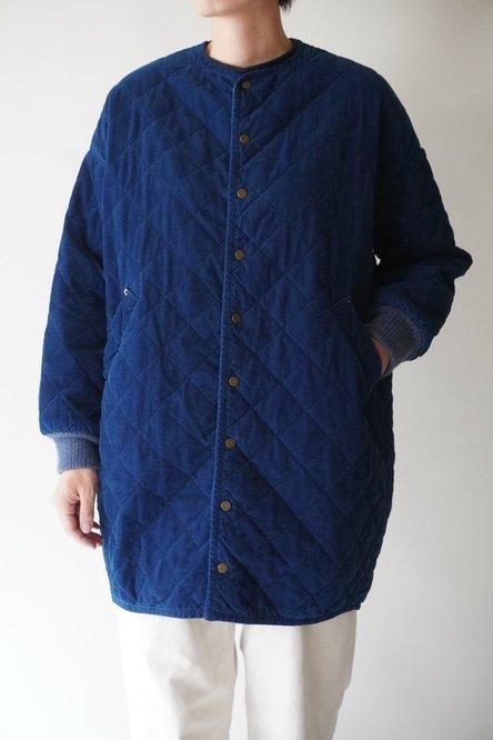 R&D.M.Co-】INDIGO.L.C QUILTING HALF COAT - store room online shop
