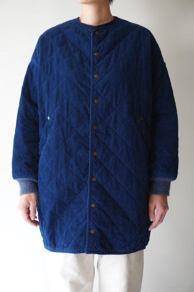 R&D.M.Co-】INDIGO.L.C QUILTING HALF COAT - store room online shop