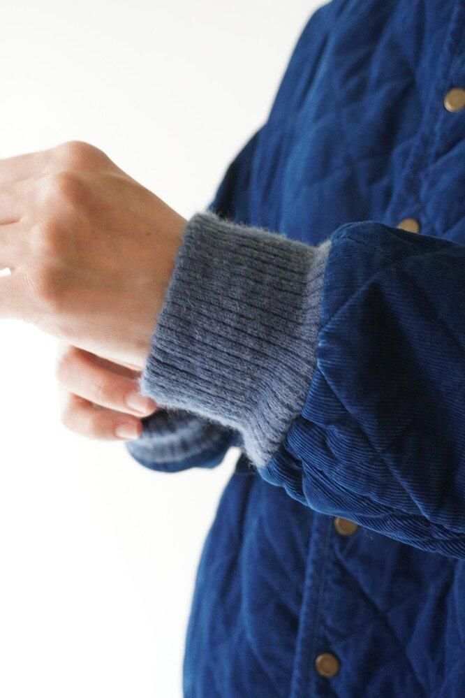R&D.M.Co-】INDIGO.L.C QUILTING HALF COAT - store room online shop