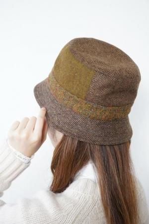 【Sashiki】Wool Tweed Patchwork Hat