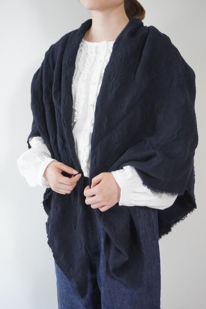 Honnete】Wide Stole C/W Washed Shadow Check - store room