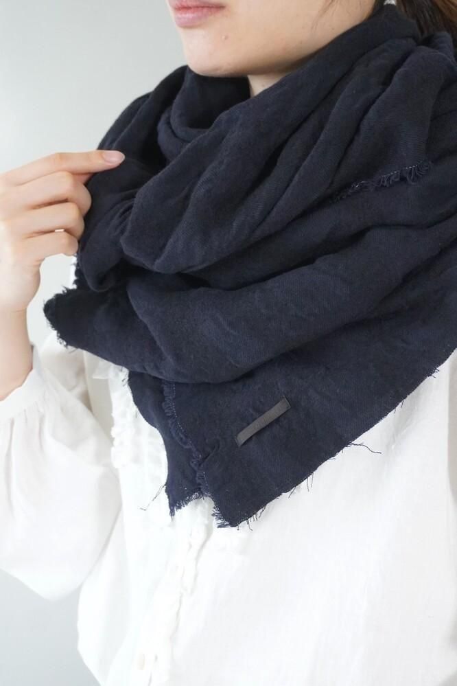 Honnete】Wide Stole C/W Washed Shadow Check - store room