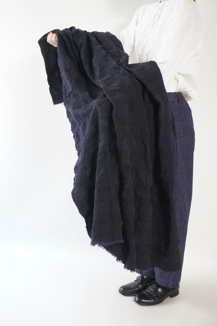 Honnete】Wide Stole C/W Washed Shadow Check - store room