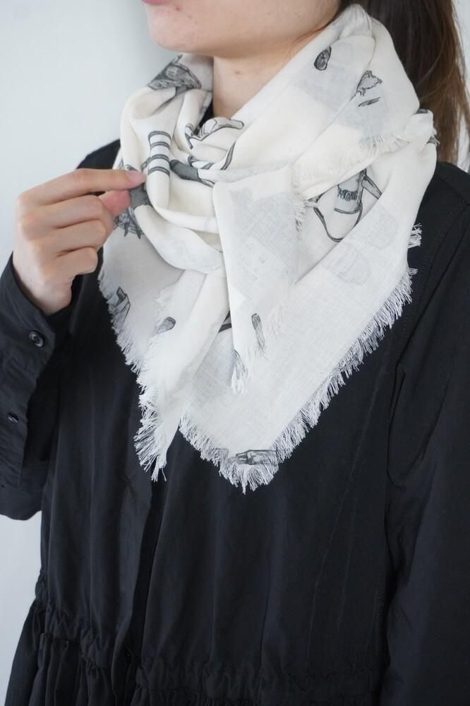R&D.M.Co-】GREAT GREEN THUMB GAUZE SHAWL - store room online