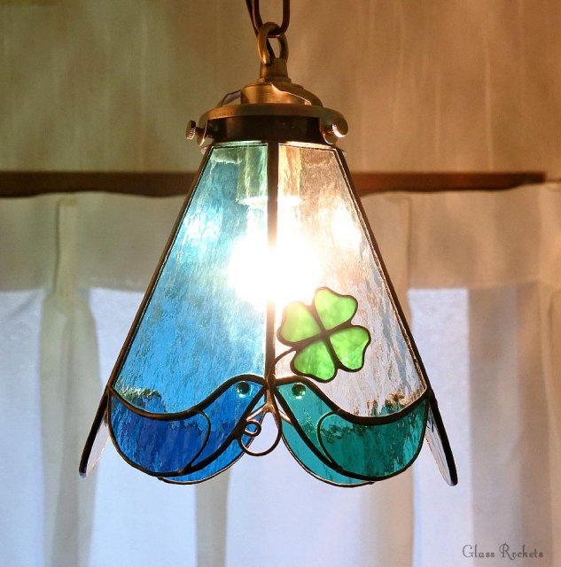 小鳥のステンドグラス ランプ照明