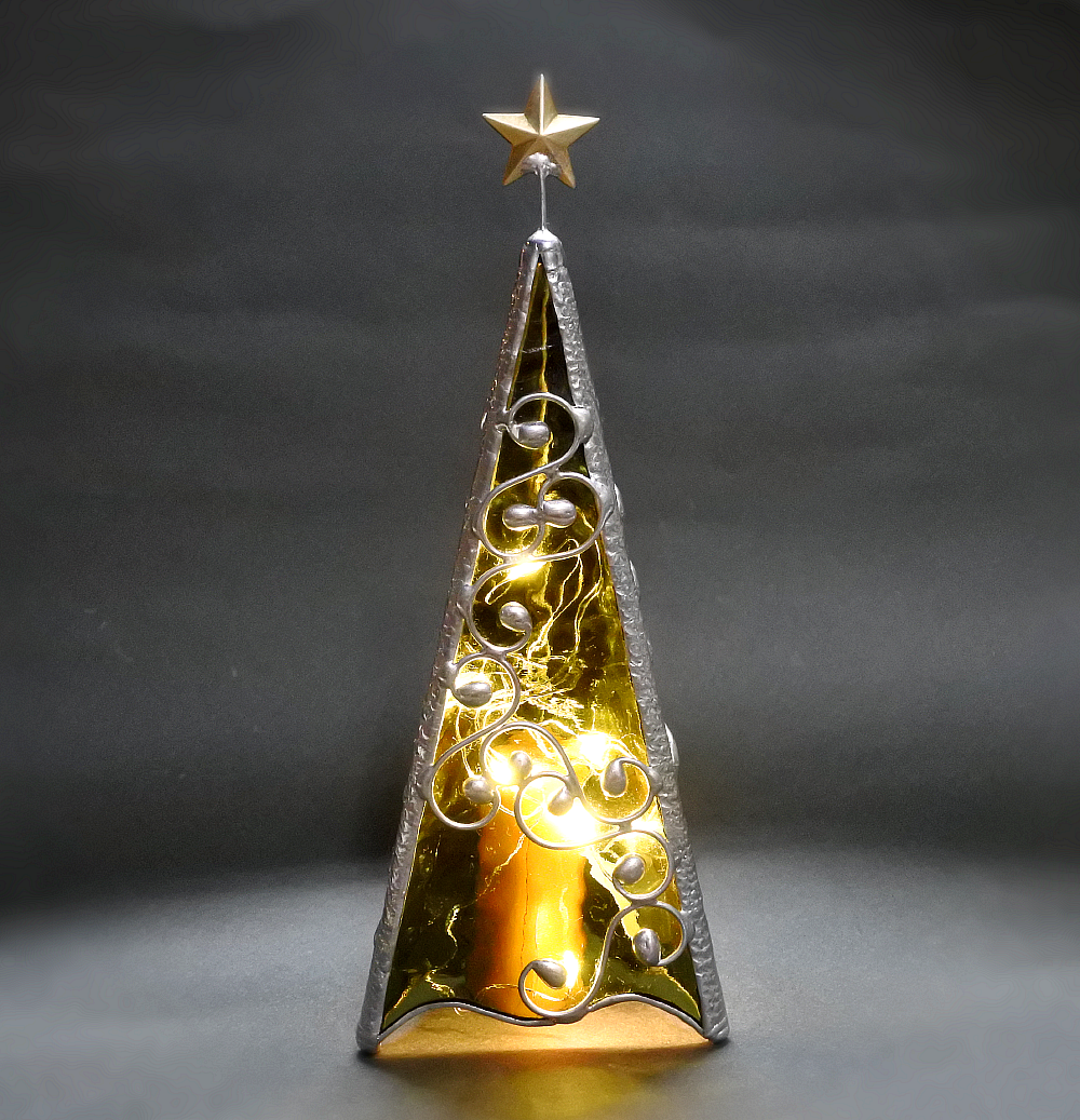 大人のクリスマスツリーランプ X'mas LEDライト ステンドグラス 大人のクリスマスツリーランプ X'mas LEDライト ステンドグラス