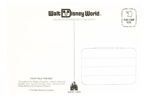 Walt Disney World・VINTAGE POST CARD/ウォルトディズニーワールド