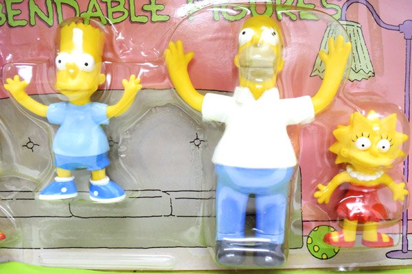 the SIMPSONS/シンプソンズ・JESCO/ジェスコ・Bendable Figures/ベンダブルPVCフィギュア 「Simpson  Family Set/シンプソン一家セット」 - KNot a TOY/ノットアトイ