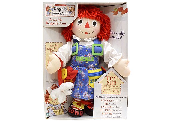 Raggedy Ann Andy ラガディアン アンディ Dress Me Raggedy Ann ドレスミーラガディアン トーキングドール 02年 おもちゃ屋 Knot A Toy ノットアトイ Online Shop In 高円寺