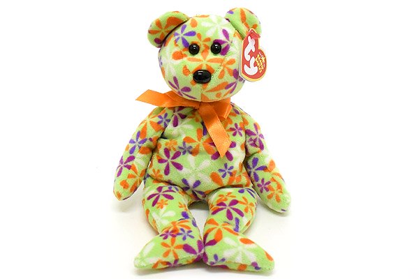 Ty Beanie Baby ビーニーベイビー ぬいぐるみ クマ グリーン 花柄 Groovey おもちゃ屋 Knot A Toy ノットアトイ Online Shop In 高円寺