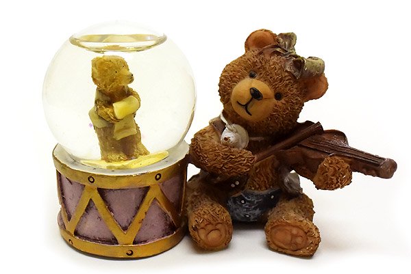 Snow globe スノーグローブ/スノードーム Bear/ベア/クマ バイオリン 陶器製 - おもちゃ屋 KNot a TOY ノット