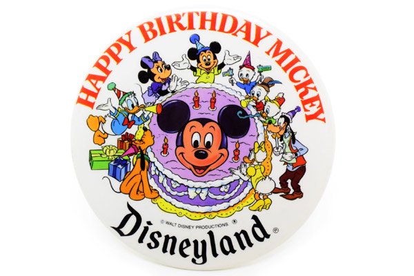 US.Disneyland・Vintage Button Pin Badge/ディズニーランド 
