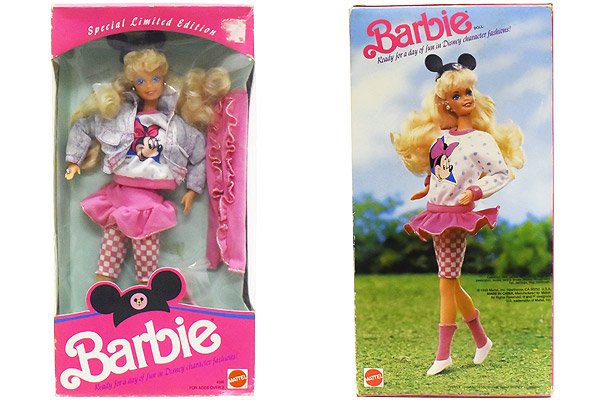 Barbie Ready For A Day Of Fun In Disney Character Fashions バービー ディズニー ミニーマウス 1990年 おもちゃ屋 Knot A Toy ノットアトイ Online Shop In 高円寺