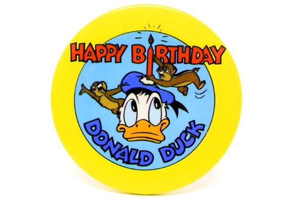 Disney/ディズニー・Vintage Button Badge/ビンテージ缶バッジ 「HAPPY