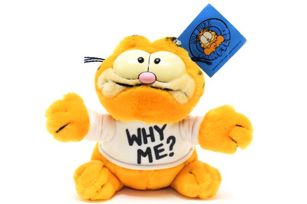Garfield/ガーフィールド・DAKIN/デーキン・Plush/ぬいぐるみ 「ガーフィールド・WHY ME?」 20cm - おもちゃ屋