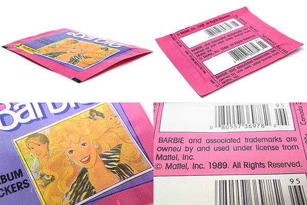 Barbie バービー 6 ALBUM STICKERS 1989年 ステッカー 1パック6枚