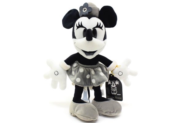 Tokyo Disneyland/東京ディズニーランド 「Minnie Mouse/ミニーマウス・モノクロ(白黒)・ぬいぐるみ」 - おもちゃ屋　 KNot a TOY　ノットアトイ　Online Shop in 高円寺