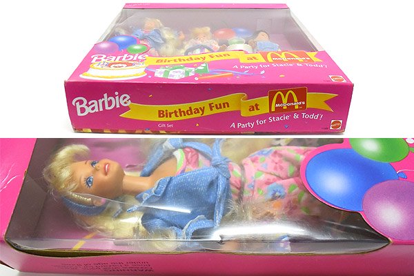 Barbie マクドナルドでのバービーの誕生日の楽しみ ステイシー＆トッドのパーティー（1993） 今月中値下げします おもちゃ 