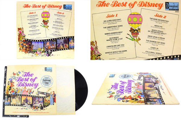 Disneyland RECORD/ディズニーランドレコード・Vintage/ヴィンテージ・LP 「The Best of Disney/ザ ベスト  オブ ディズニー」規格番号2502・ダメージ - KNot a TOY/ノットアトイ