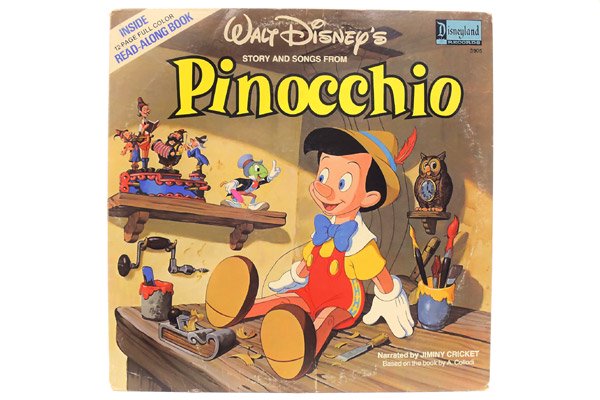 Disneyand Record ディズニーランドレコード Vintage ヴィンテージ Lp Pinicchio ピノキオ ストーリー ソング 規格番号3905 ダメージ Knot A Toy ノットアトイ