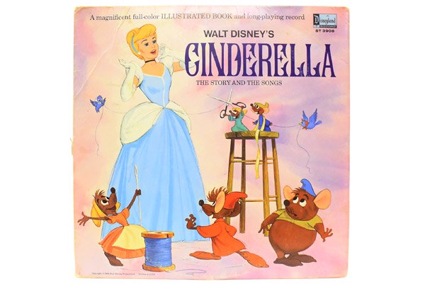 Disneyland Record ディズニーランドレコード Vintage ヴィンテージ Lp Cinderella シンデレラ ストーリー ソング 規格番号st 3908 ダメージ おもちゃ屋 Knot A Toy ノットアトイ Online Shop In 高円寺