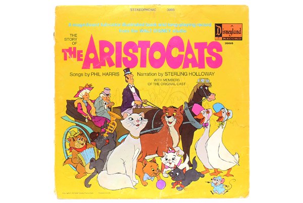 Disneyland RECORD/ディズニーランドレコード・Vintage/ヴィンテージ・LP「THE ARISTOCATS/おしゃれキャット・ストーリー＆ソング」規格番号3995・ダメージ  - KNot a TOY/ノットアトイ