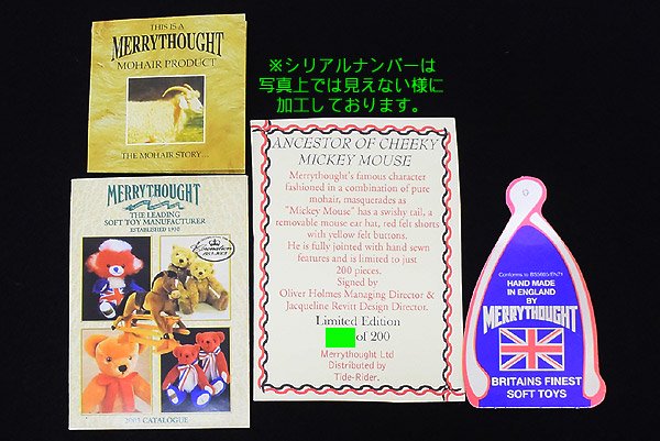 ディズニー Merrythought アンセスターオブ チーキー ミニーマウス-