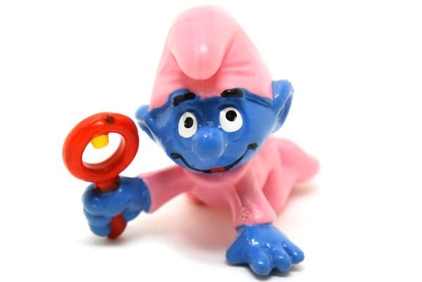 SMURFS/スマーフ・PVCフィギュア 「ベビースマーフ・ラトル