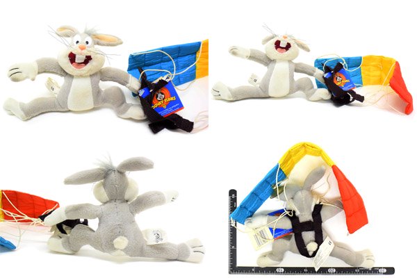 WB・LOONEY TUNES/ルーニーテューンズ 「Bugs Bunny/バッグス バニー・パラグライダー・ぬいぐるみ・吸盤付き」 - KNot a  TOY/ノットアトイ