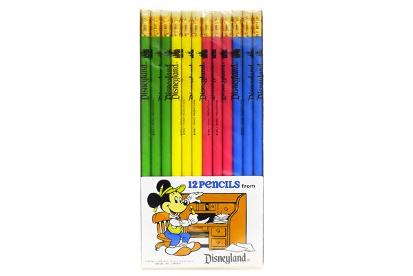 US.Disneyland/ディズニーランド・12 PENCILS/鉛筆 １ダース・消しゴム付き・1978年 - おもちゃ屋　KNot a TOY　 ノットアトイ　Online Shop in 高円寺