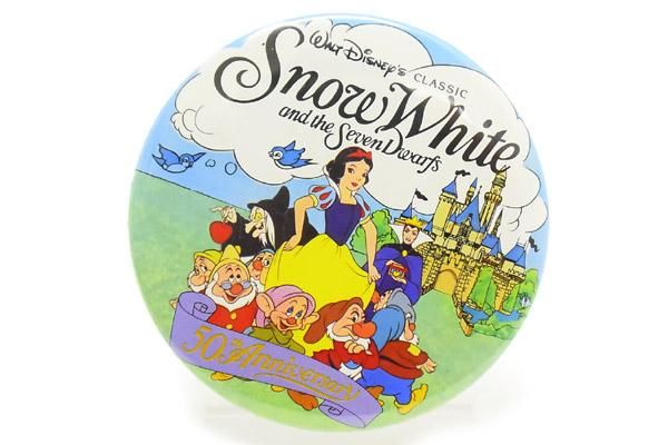 Disney Vintagebuttonbadge ディズニービンテージ缶バッチ Snow White And The Seven Dwarfs 50th Anniversary 白雪姫５０周年記念 おもちゃ屋 Knot A Toy ノットアトイ Online Shop In 高円寺