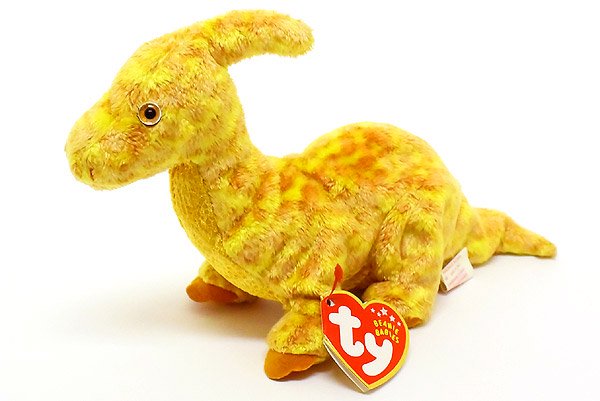 TY Beanie Baby/ビーニーベイビー・ぬいぐるみ・ダイナソー/恐竜・Tooter・イエロー【誕生日/4月17日】 - KNot a  TOY/ノットアトイ