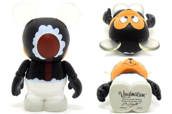 Vinylmation/バイナルメーション・HAVE A LAUGH!/ハブ ア ラフ 「Mickey and the  seal・1948/ミッキーとあざらし・ベビーシール」 3”・本体のみ - KNot a TOY/ノットアトイ