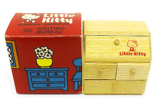 Hello Kitty/ハローキティ・Little Kitty Miniature Collection/リトルキティミニチュアコレクション・(103)WRITING  BUREAU/家具・1976年 - KNot a TOY/ノットアトイ