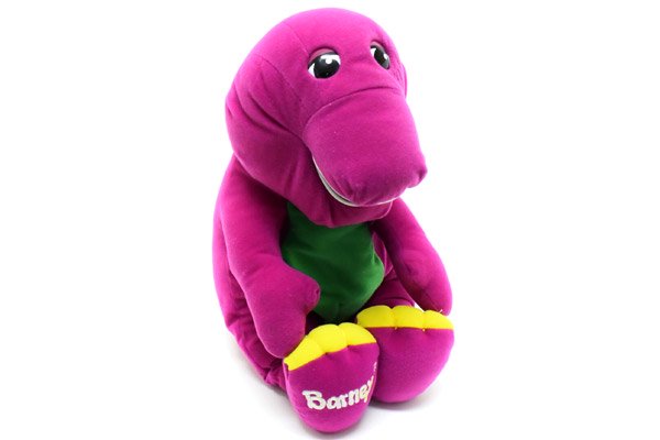 Barney&Friends/バーニー＆フレンズ・PLAYSKOOL/プレイスクール(Hasbro/ハズブロ)「Talking Barney/ トーキングバーニー・ぬいぐるみ」1996年・33-43cm - KNot a TOY/ノットアトイ