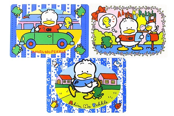 Ahiru No Pekkle アヒルのペックル カード3枚セット 夢占い Banpresto バンプレスト 1992年 Knot A Toy ノットアトイ